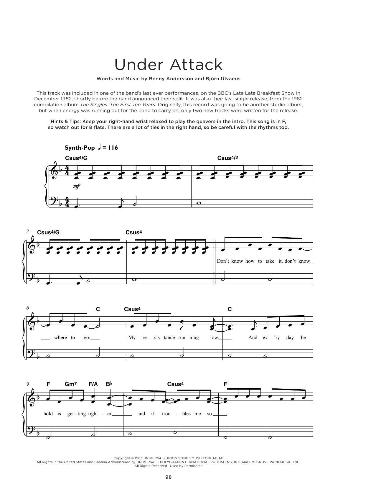 Produktbild zu:  Under Attack - ABBA
