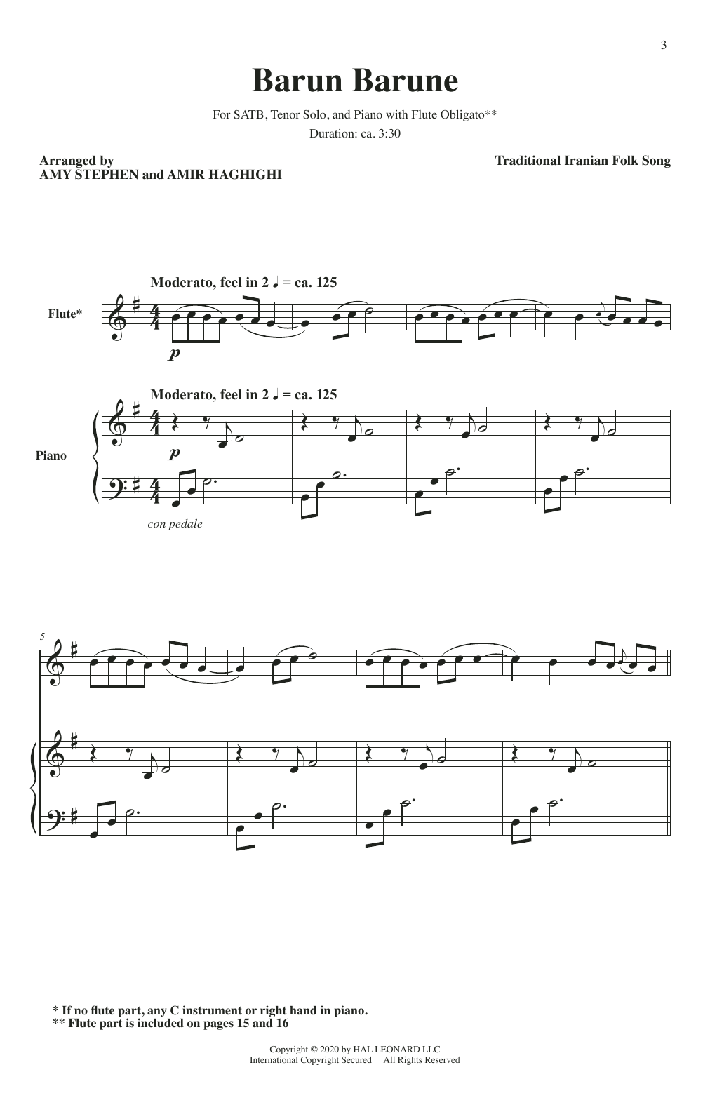 Produktbild zu: Barun Barune (arr. Amy Stephen and Amir Haghighi)