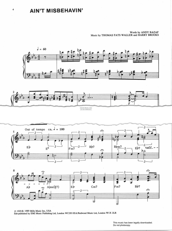 Produktbild zu: Ain't Misbehavin'