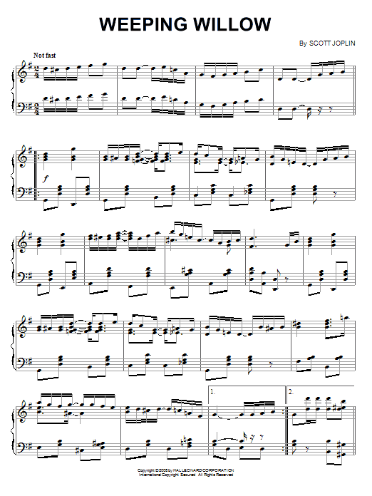 Product gallery: Page 1 of 1 Weeping Willow, Scott Joplin
