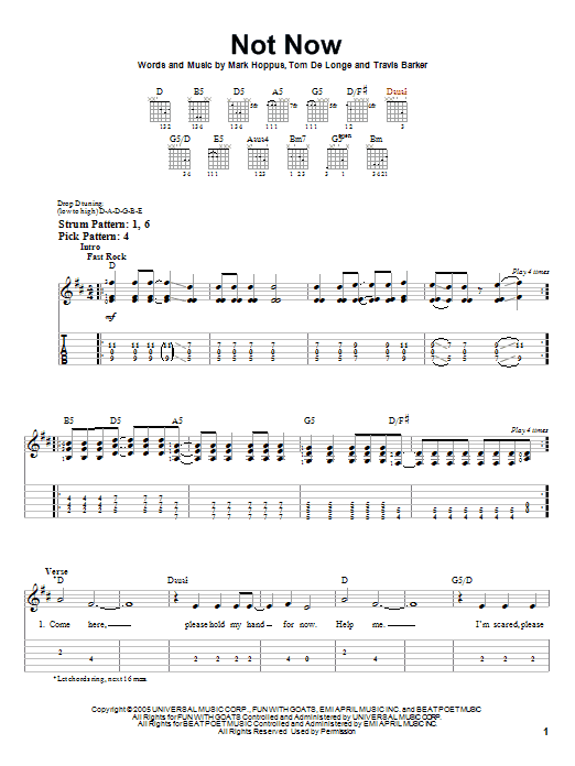 Product gallery: Page 1 of 1 Not Now, Blink-182