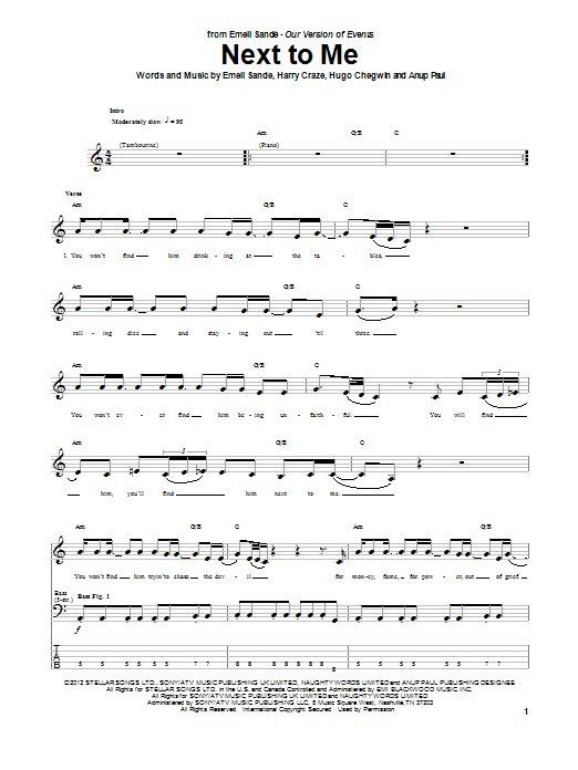 Produktgalerie: Seite 1 von 1 Next To Me, Emeli Sande, E-Bass
