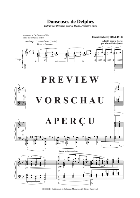 Produktgalerie: Seite 3 von 4 Danseuses de Delphes , , (Harfe Solo)