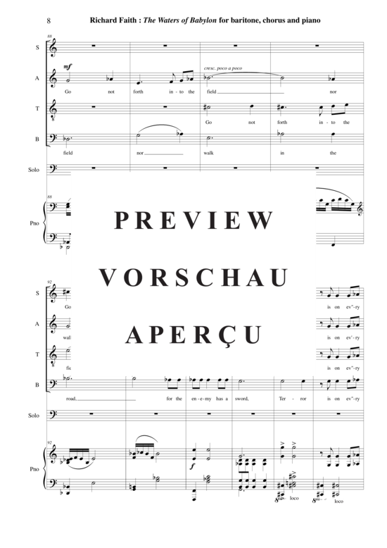 Product gallery: Page 9 of 21 The Waters of Babylon , , (mixed choir, baritone solo + piano)