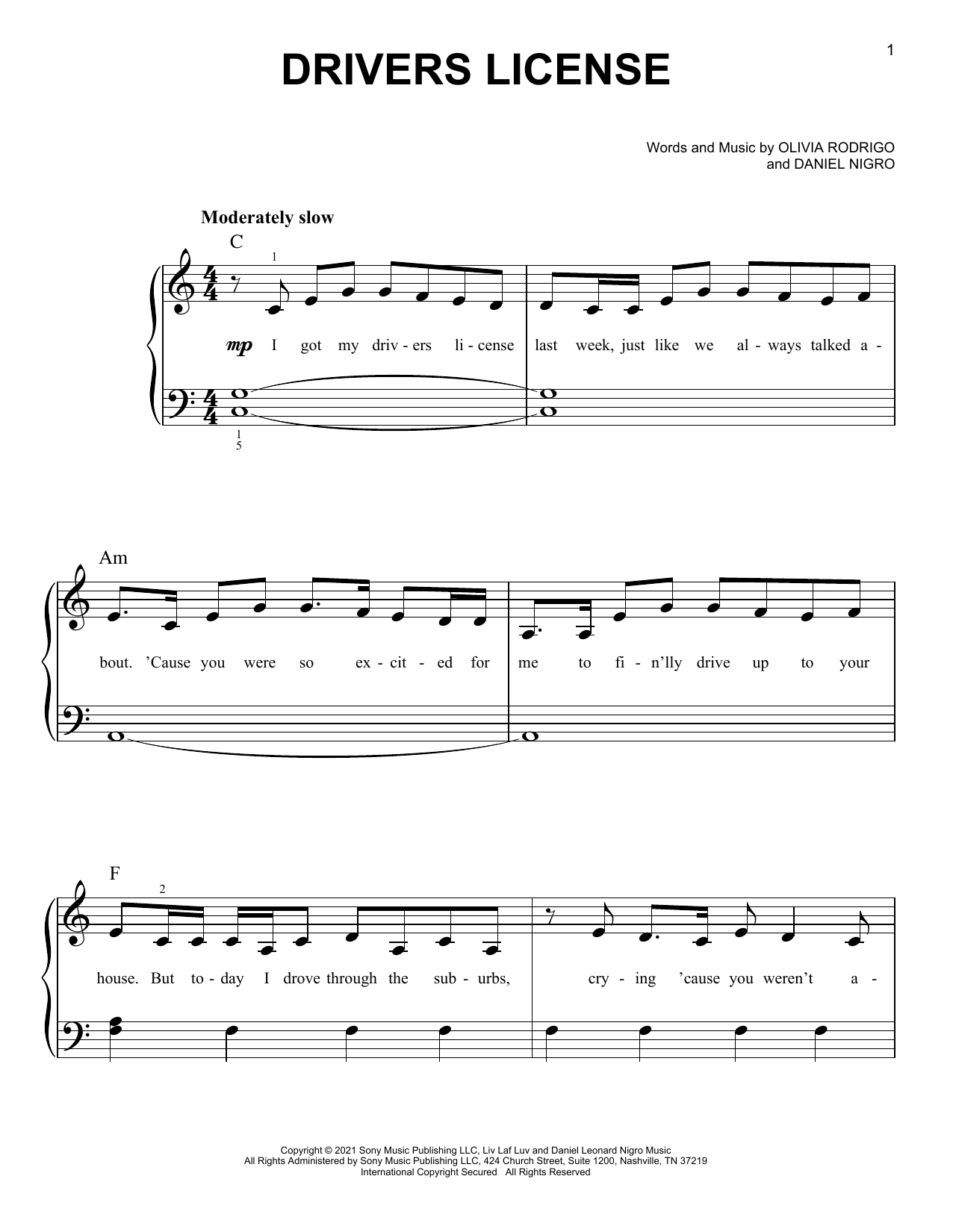 Product picture to:  drivers license - Olivia Rodrigo