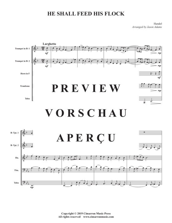 gallery: He Shall Feed His Flock , , (Blechbläser Quintett)