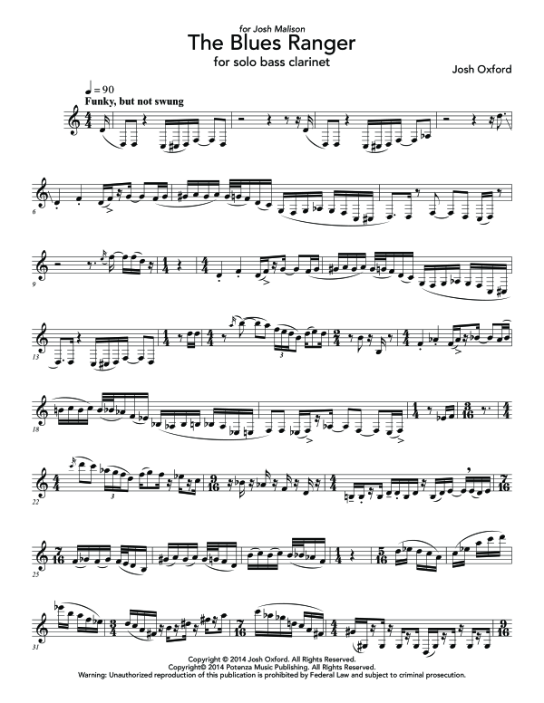 Product gallery: Page 1 of 10 Blues Ranger, The, , (Bass clarinet solo)