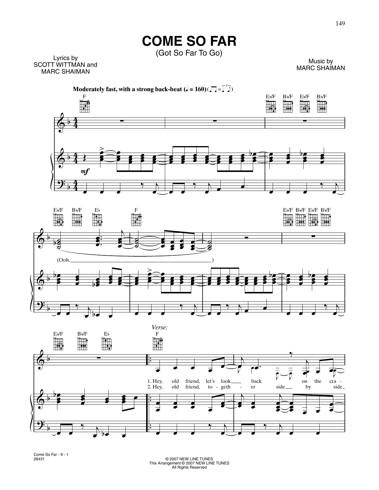Produktbild zu: Come So Far (Got So Far To Go) (from Hairspray)