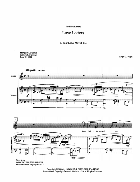 Product picture to: Love Letters Roger C. Vogel
