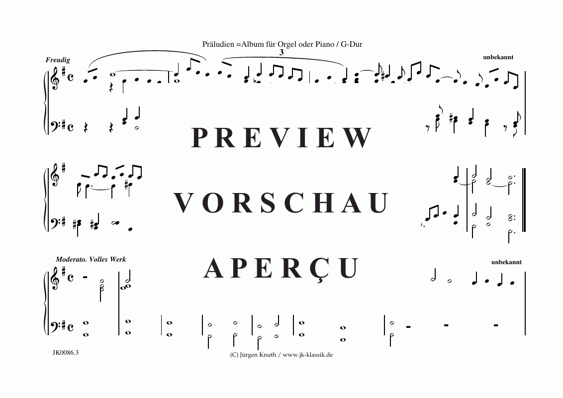 Product gallery: Page 4 of 11 Präludien G-Dur , , (organ/piano solo)
