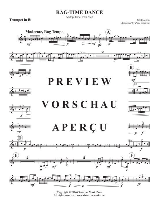 Produktgalerie: Seite 6 von 9 Ragtime Dance , , (Blechbläser Trio für Trompete in B, Horn in F oder Posaune + Tuba)
