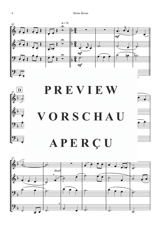 gallery: Adventskranz, , Blechbläser Quartett