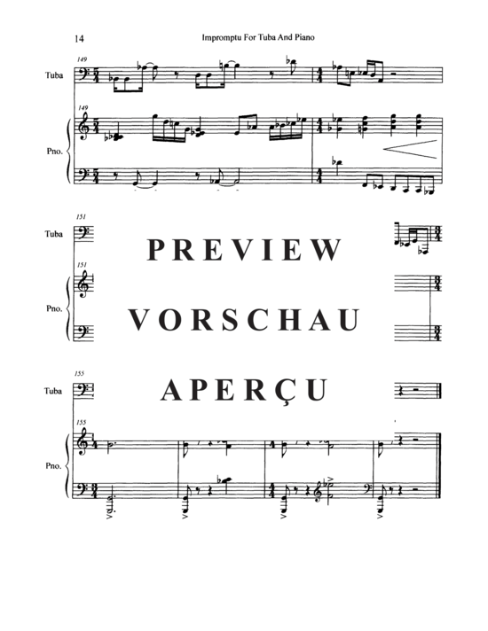 Produktgalerie: Seite 16 von 21 Impromptu , , (Tuba + Klavier)