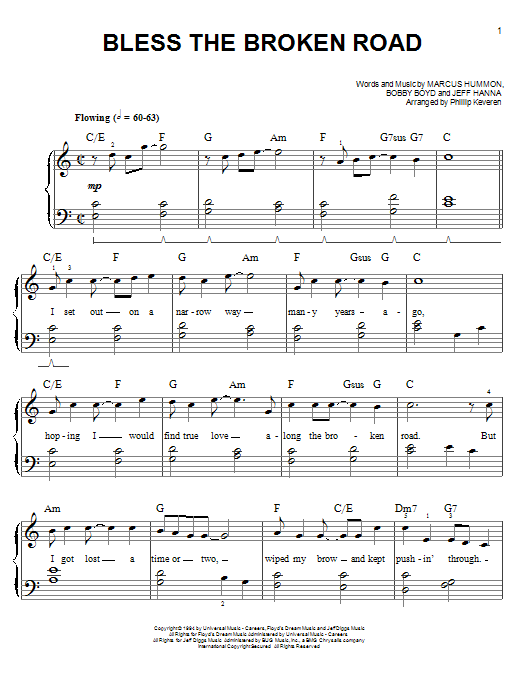 Product picture to: Bless The Broken Road (arr. Phillip Keveren)