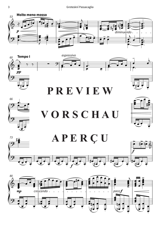 Product gallery: Page 6 of 8 Groteskní Passacaglia , , Piano Solo