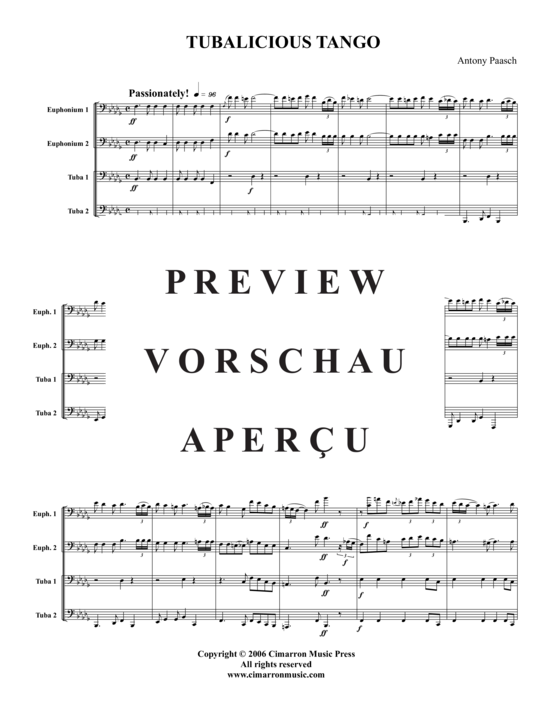 Product gallery: Page 2 of 14 Tubalicious Tango , , (Tuba Quartet: 2x Baritone, 2xTuba)