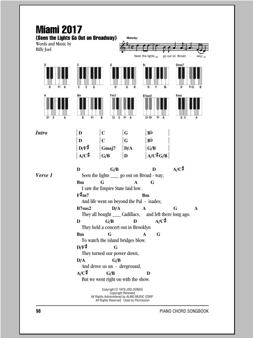 Product picture to:  Miami 2017 (Seen The Lights Go Out On Broadway) - Billy Joel