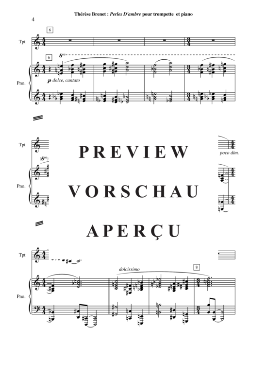 Produktgalerie: Seite 5 von 21 Perles d'Ambre , , (Trompete in B oder C + Klavier)