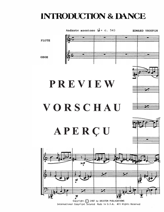 Produktgalerie: Seite 4 von 21 Introduction and Dance , , (Flöte, Oboe, Klarinette, Horn und Fagott)
