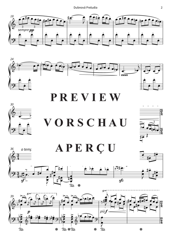 Product gallery: Page 5 of 7 Dubnová Preludia - op. 13, No. 4, Vivo , , Piano Solo