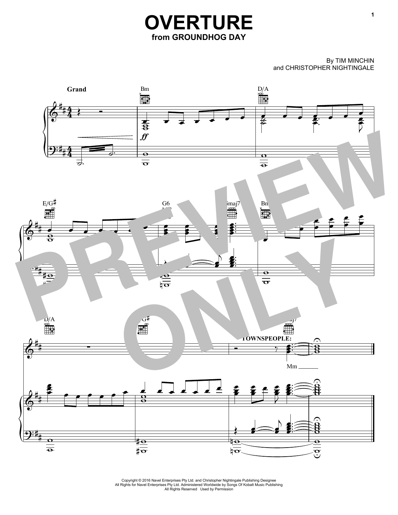 Produktbild zu: Overture (from Groundhog Day The Musical)