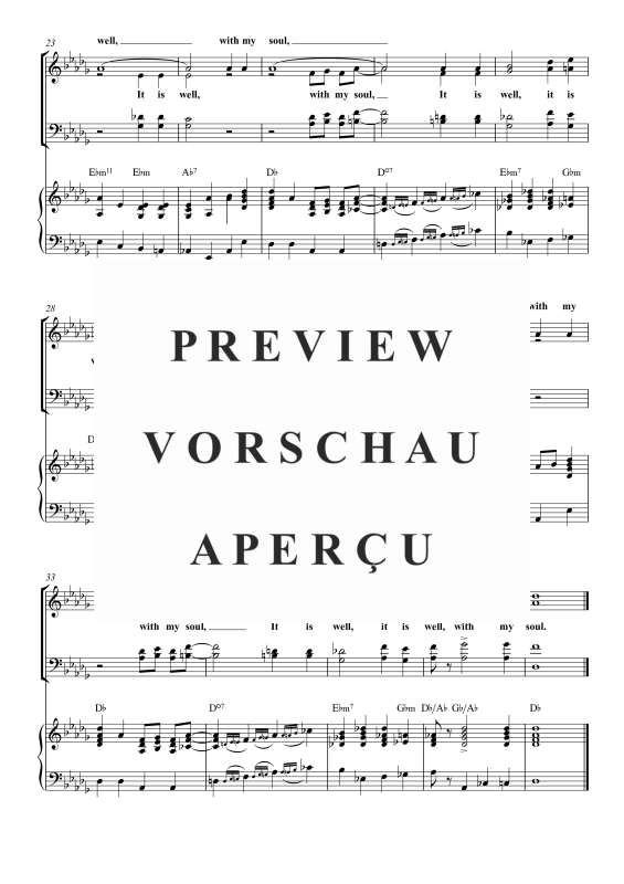 Produktgalerie: Seite 8 von 8 It Is Well With My Soul, , Gemischter Chor SAB, Bariton Solo und Klavier