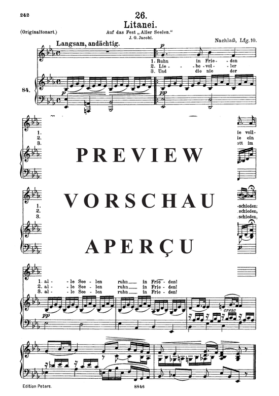 Product picture to: Litanei D.343Franz Schubert