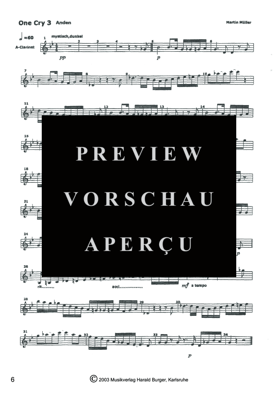 gallery: One Cry For Argentina - Suite für ein Melodieinstrument & Gitarre, , A-Klarinette - Einzelstimme