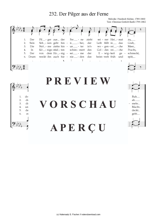 Product picture to: Der Pilger aus der Ferne Friedrich Silcher, 1789-1860  / Christian Gottlob Barth 1799-1862