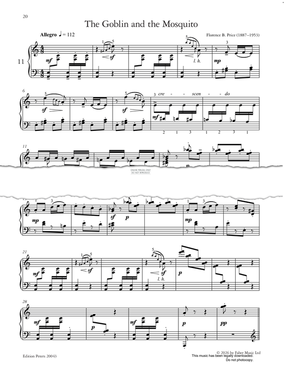 Produktgalerie: Seite 1 von 1 The Goblin and the Mosquito, Florence Price, Klavier
