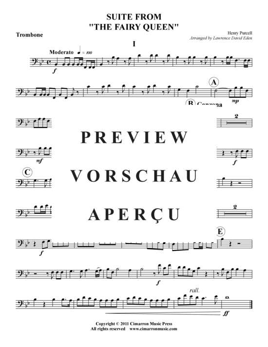 Produktgalerie: Seite 10 von 17 Suite aus "Fairy Queen" , , (Blechbläserquintett)