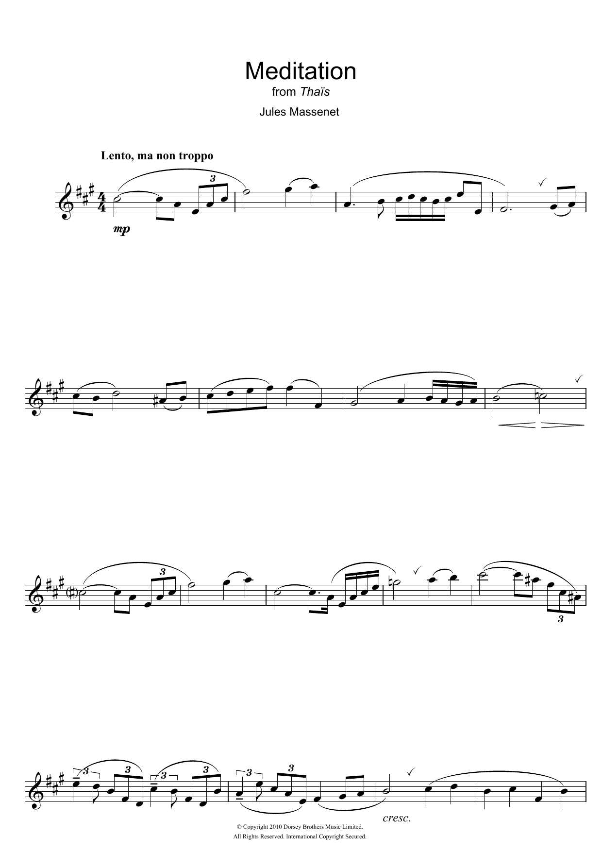 Product gallery: Page 1 of 1 Meditation (from Thais), Jules Massenet
