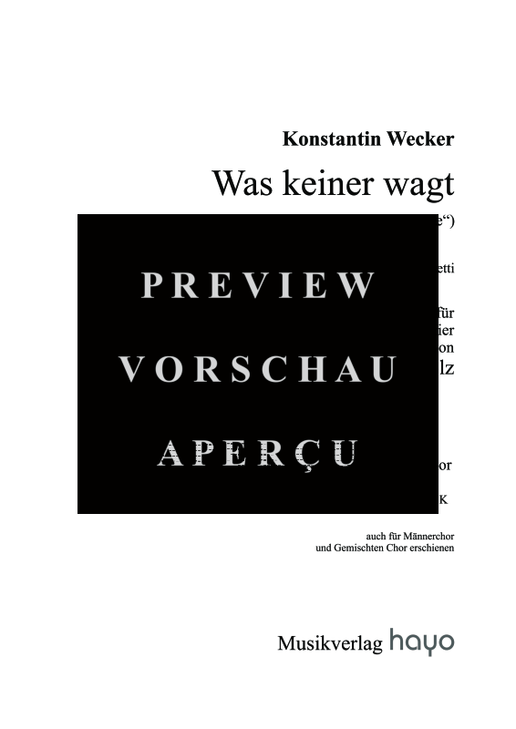 Product gallery: Page 3 of 7 Was keiner wagt - Courage, , (female choir SSA and piano - piano score)