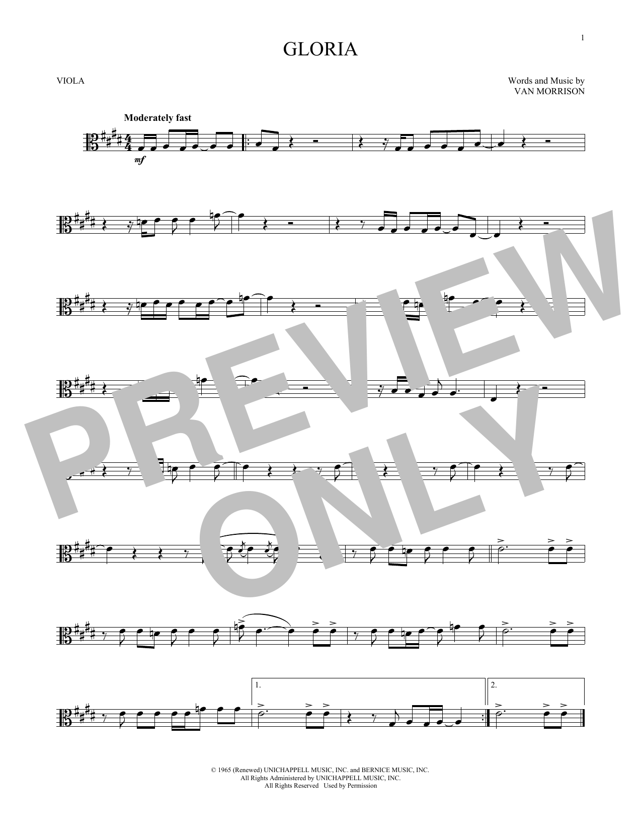 Product gallery: Page 1 of 1 Gloria, Van Morrison