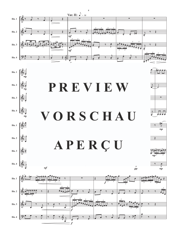 Product gallery: Page 6 of 11 Variations by Beethoven on a Theme by Mozart, , Horn Quartet