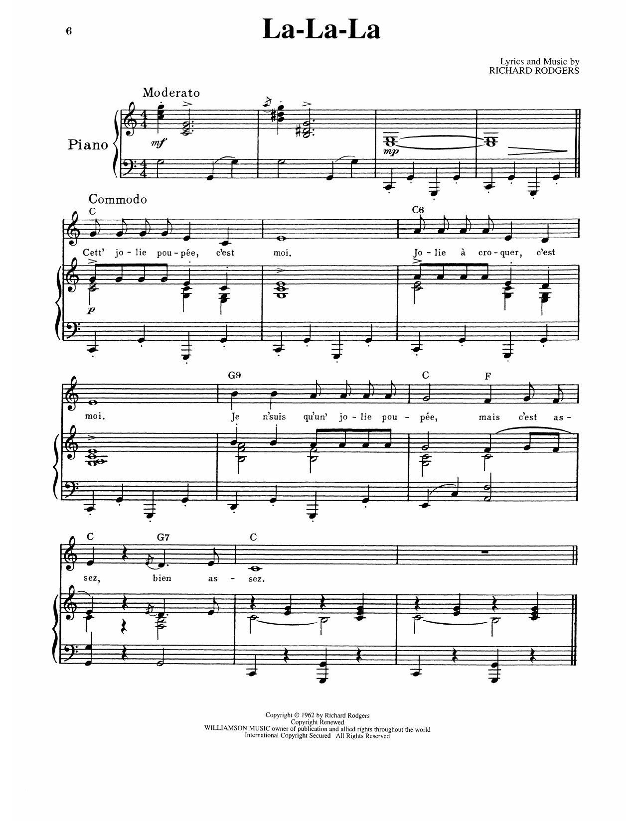 Produktgalerie: Seite 1 von 1 La-La-La (from No Strings), Richard Rodgers, Gesang, Klavier