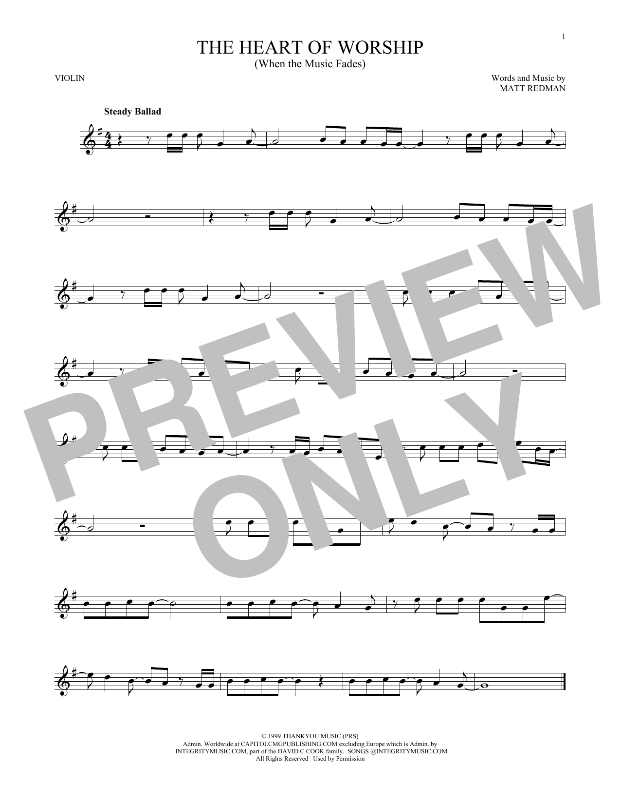 Product gallery: Page 1 of 1 The Heart Of Worship (When The Music Fades), Matt Redman