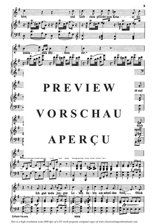 Product gallery: Page 4 of 5 Der Schäfer und der Reiter D.517, , High Voice and Piano