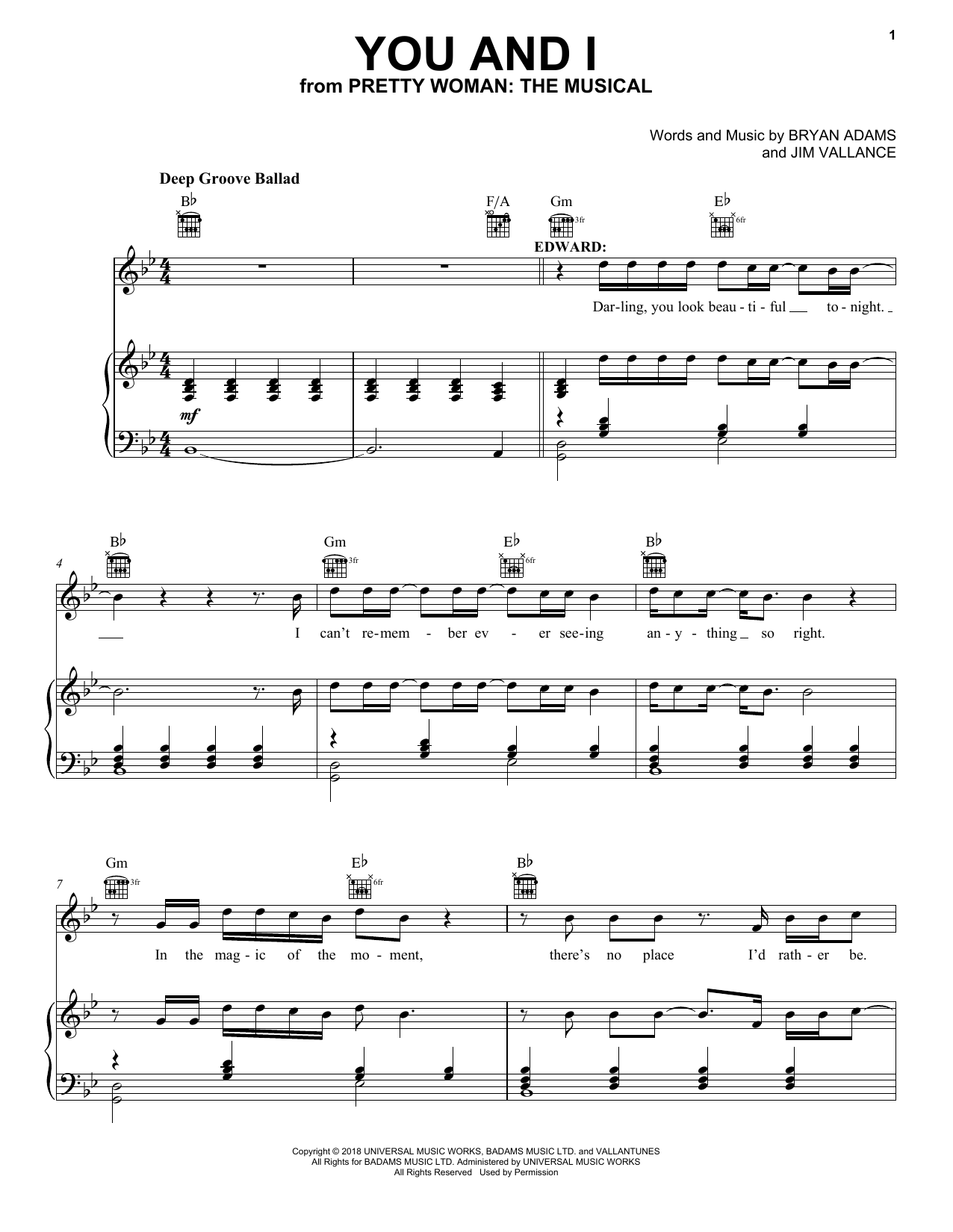 Produktbild zu: You And I (from Pretty Woman: The Musical)