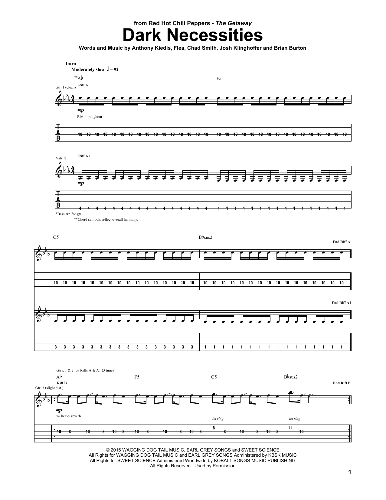 Product gallery: Page 1 of 1 Dark Necessities, Red Hot Chili Peppers