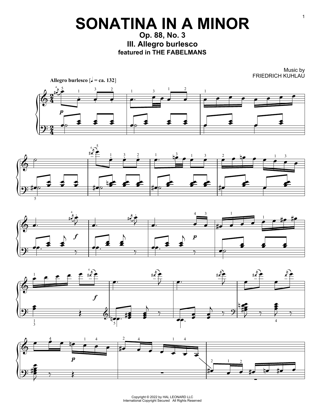 Produktbild zu: Allegro Burlesco, Sonatina In A Minor, Op. 88, No. 3