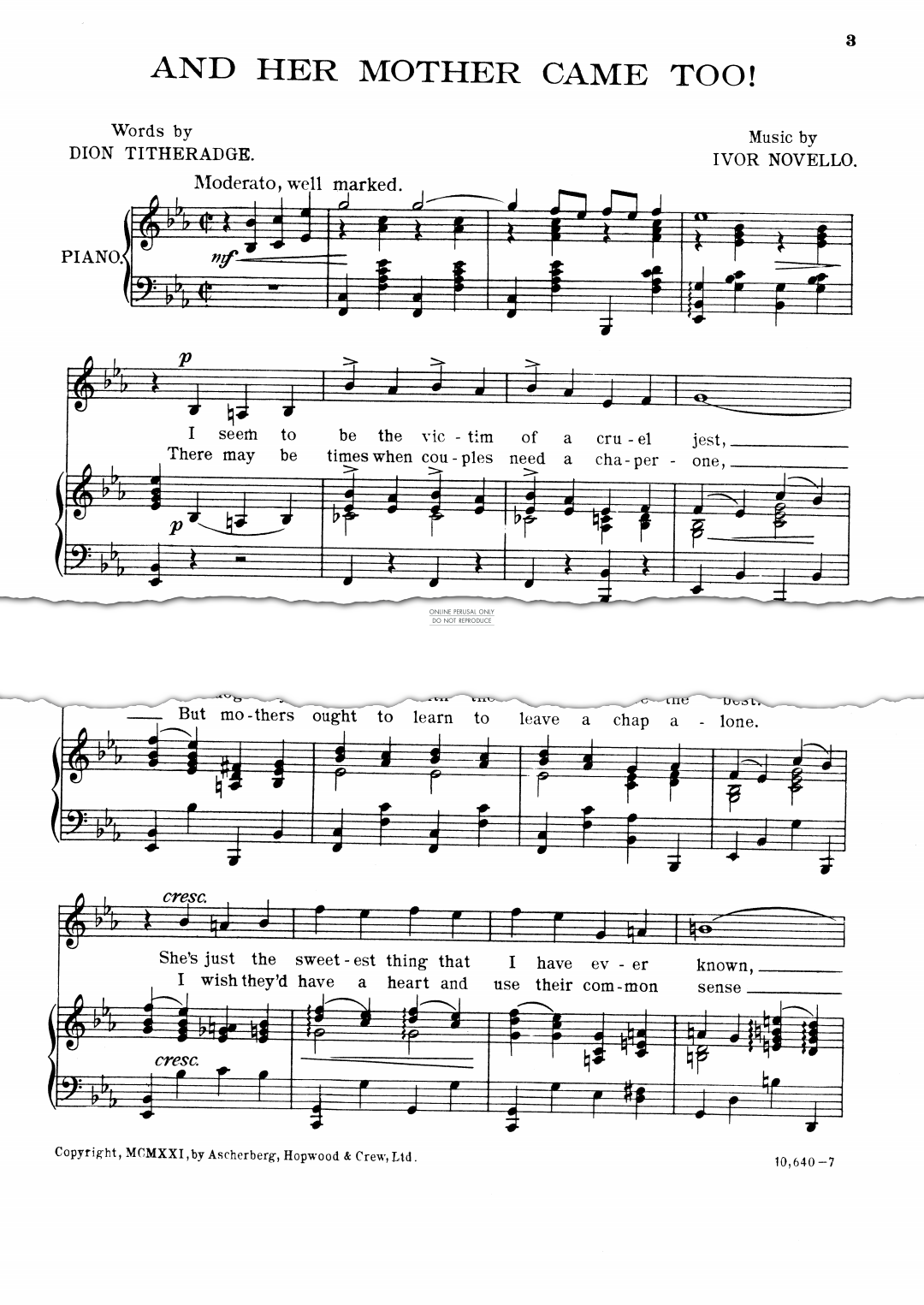 Product gallery: Page 1 of 1 And Her Mother Came Too!, Ivor Novello