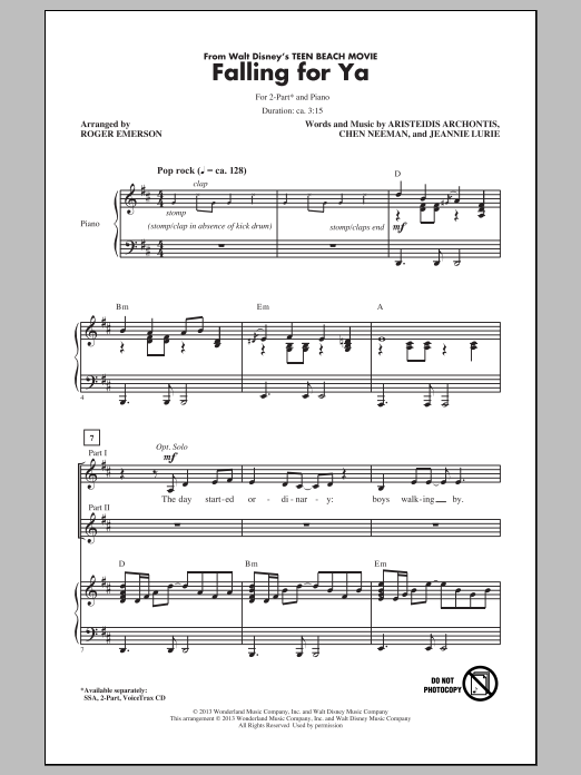Produktbild zu: Falling For Ya (from Teen Beach Movie)