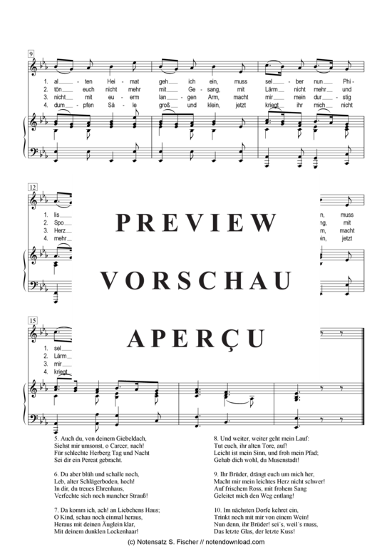 Product gallery: Page 3 of 3 Lied eines abziehenden Burschen , , Piano and Voice