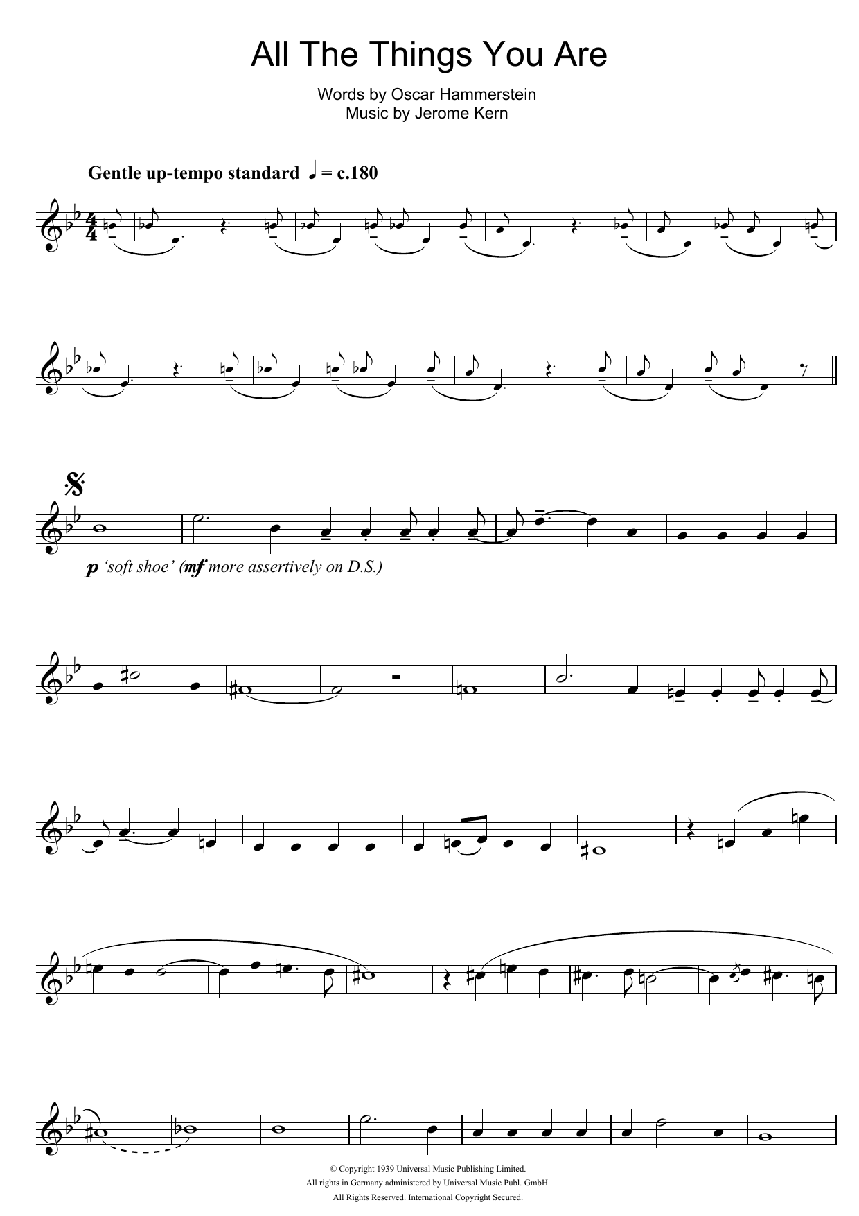 Product gallery: Page 1 of 1 All The Things You Are, Jerome Kern