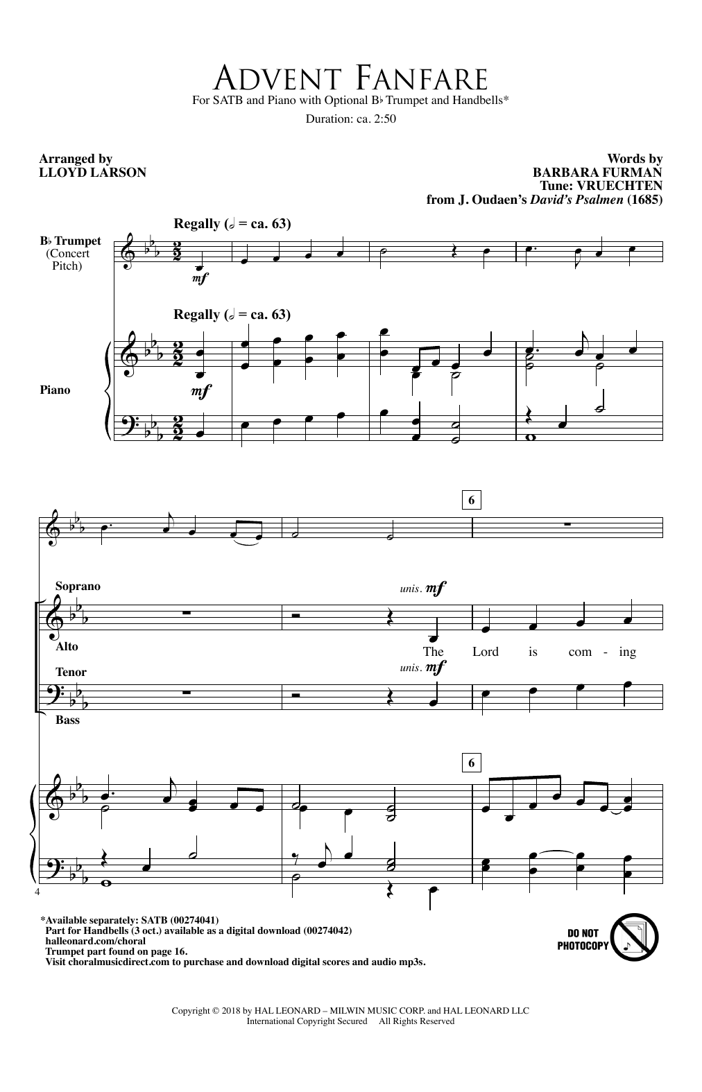 Product gallery: Page 1 of 1 Advent Fanfare, Lloyd Larson