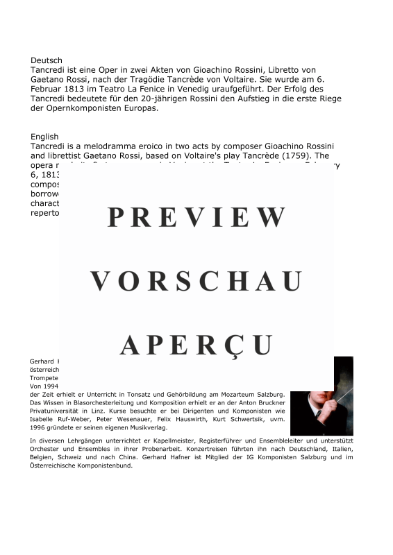 Product gallery: Page 5 of 11 Ouvertüre Tancredi, , (large wind orchestra)