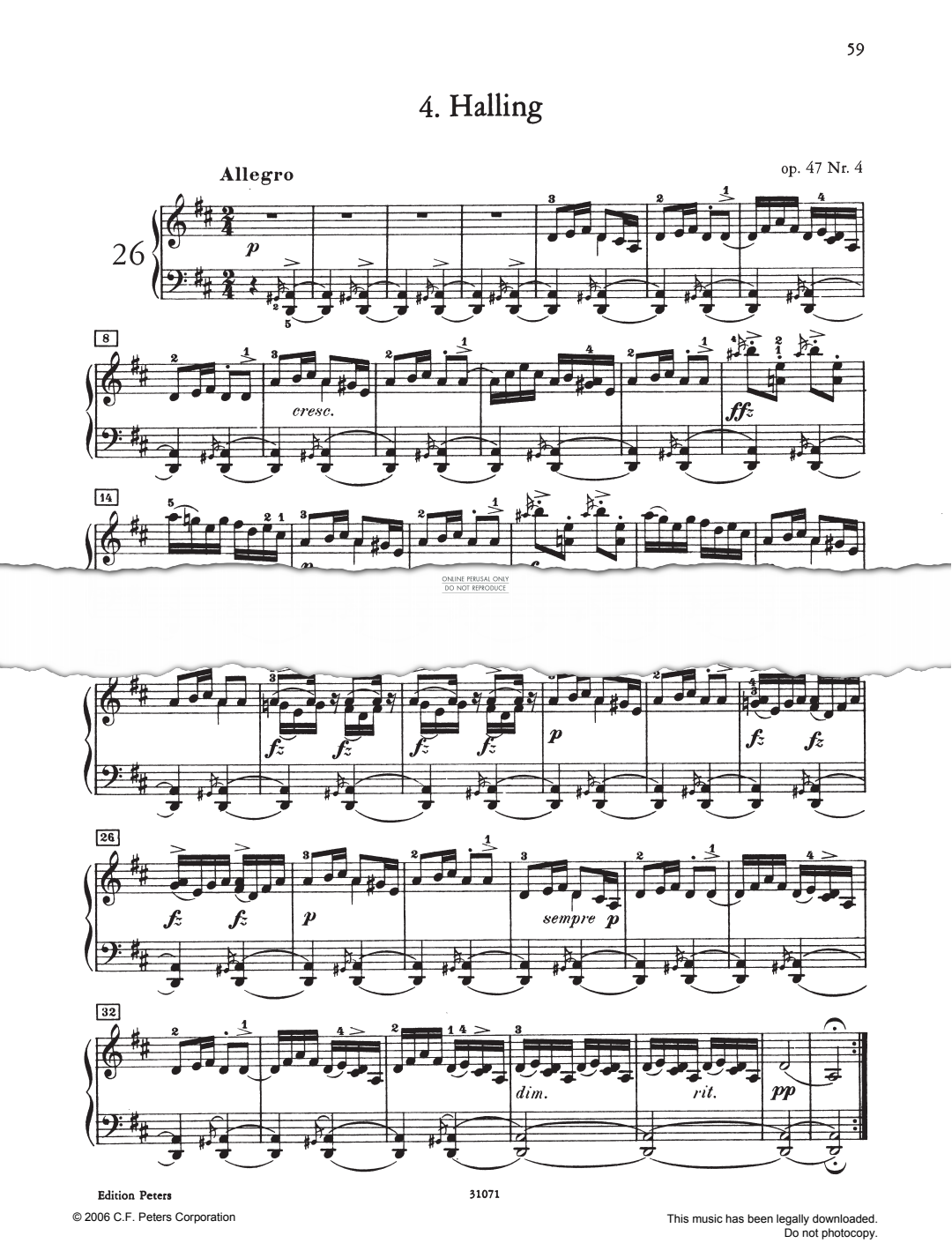 Produktbild zu: Halling Op. 47