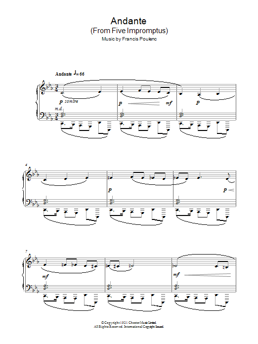Produktbild zu: Andante (From Five Impromptus)