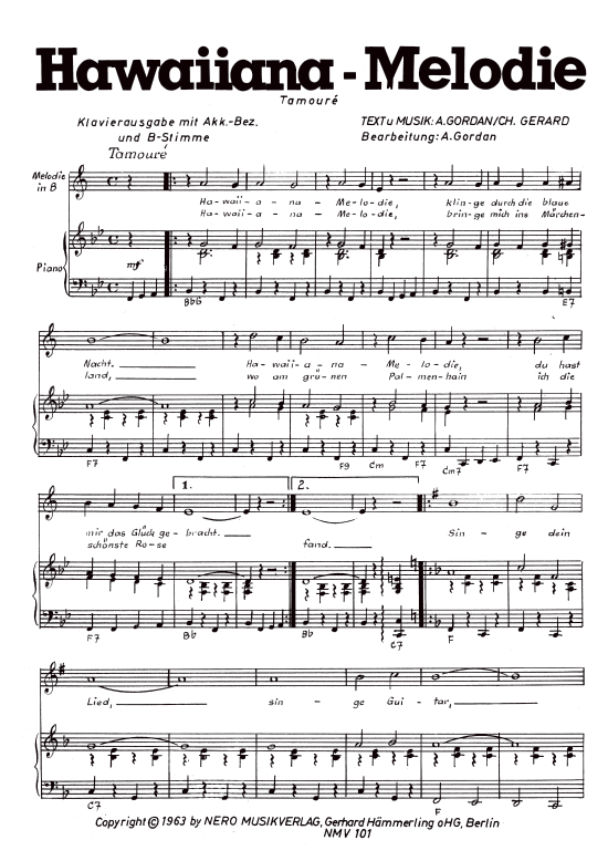 Produktbild zu: Hawaiiana-MelodieCatarina Valente